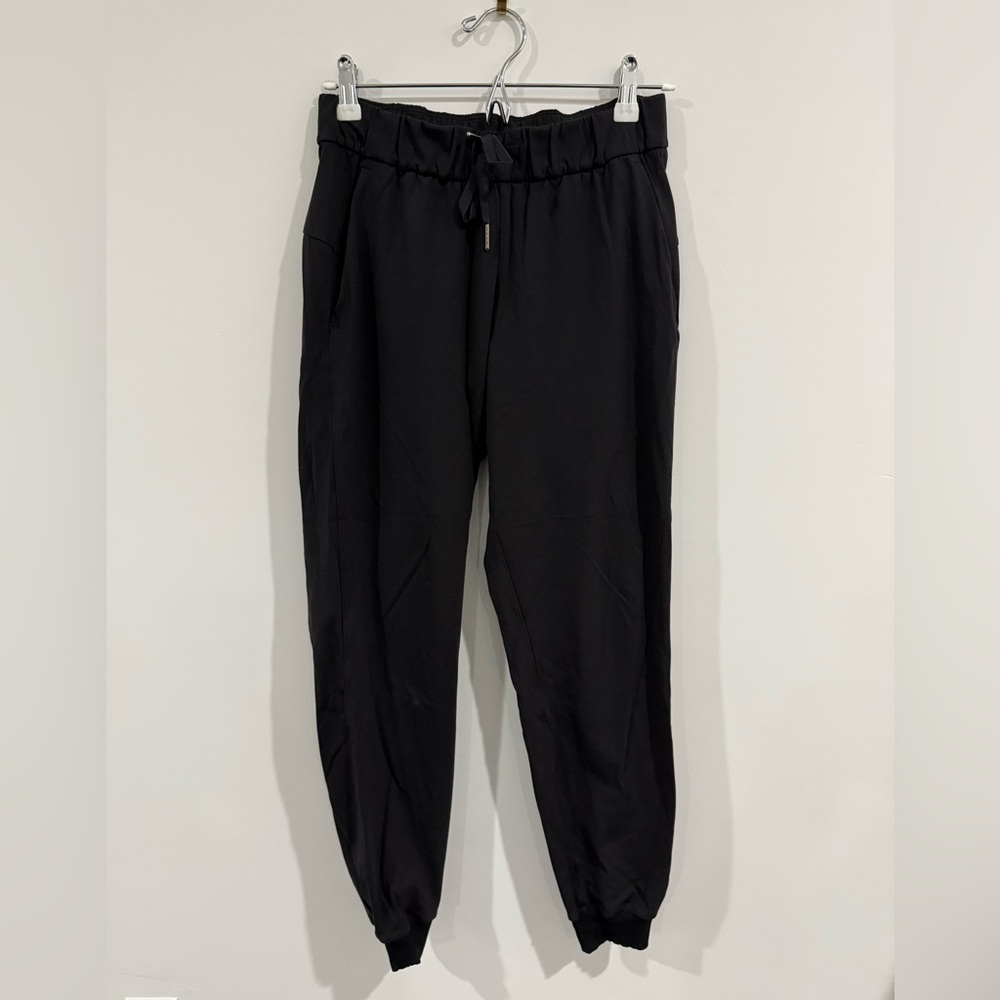 Lululemon, black, size 4 joggers.